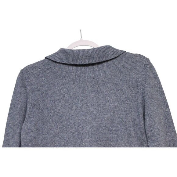 Vintage 90s Holiday Christmas Sweater Small Ramie Wool Zip Embroidered Beaded - Picture 11 of 14